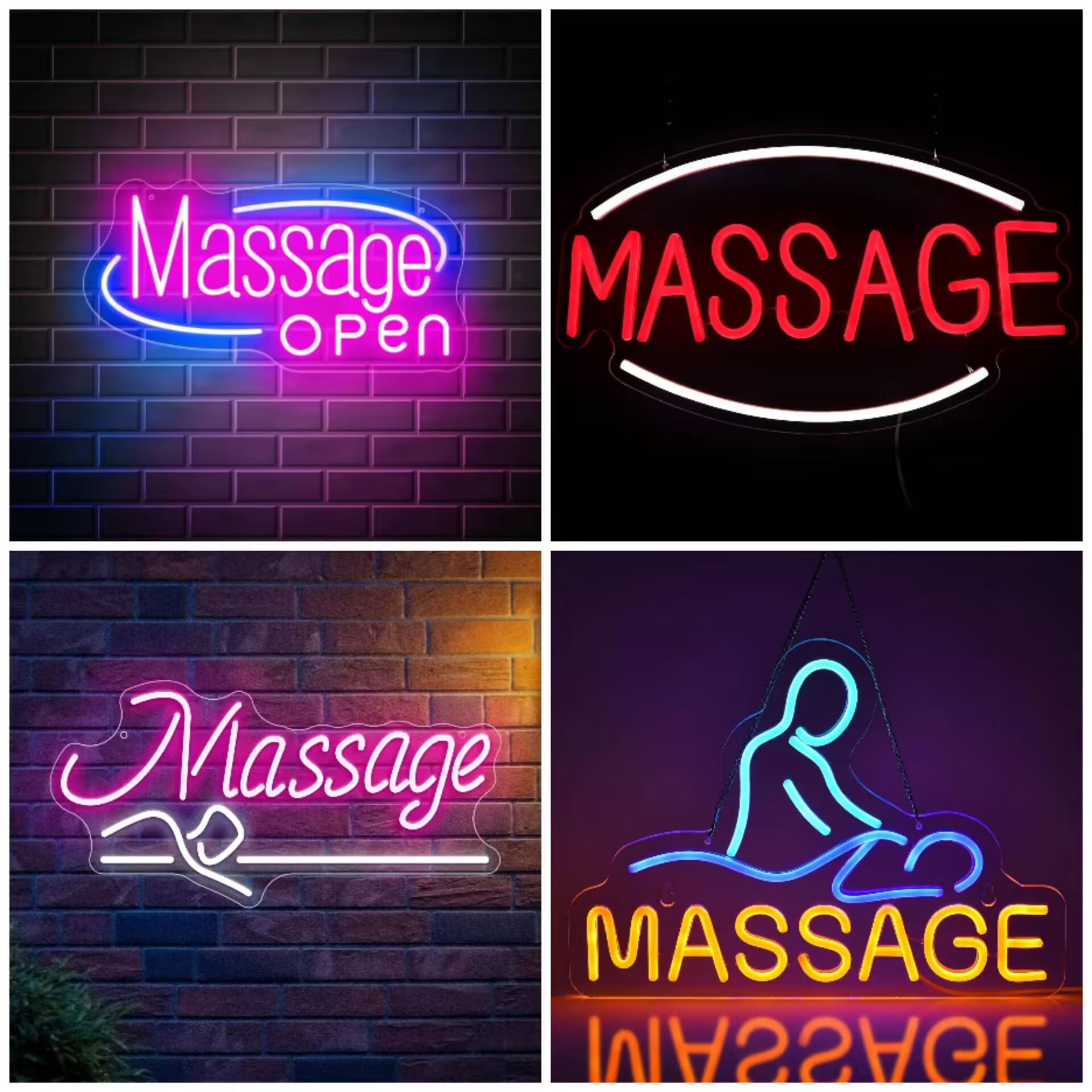 Wellness Spa And Salon - Massage Spa Open LED Neon Sign
