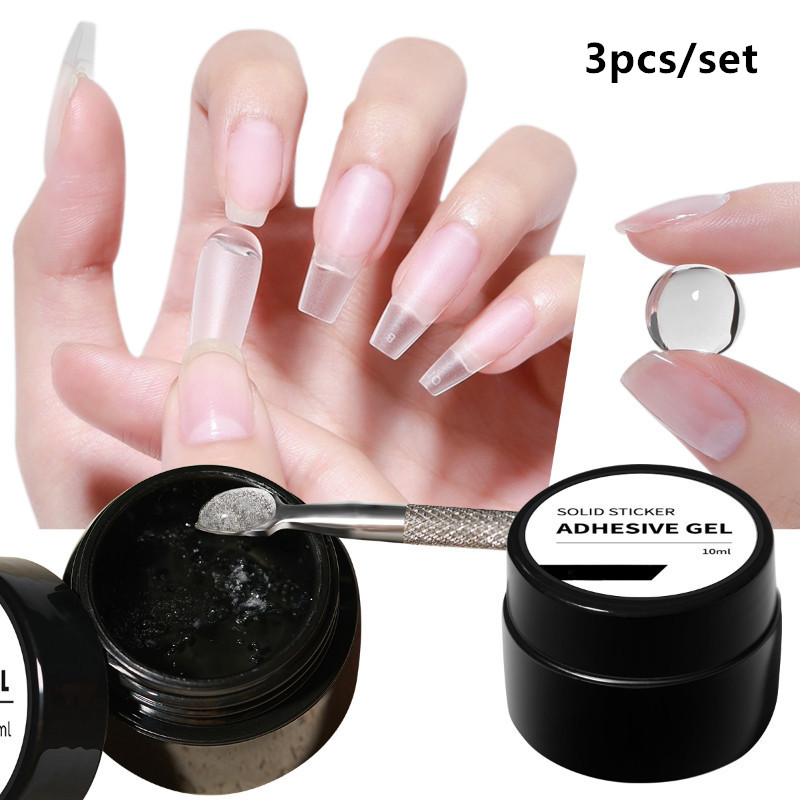 3pcs/set Solid Nail Tips Gel S - đánh giá và giá Waxing Kit Home